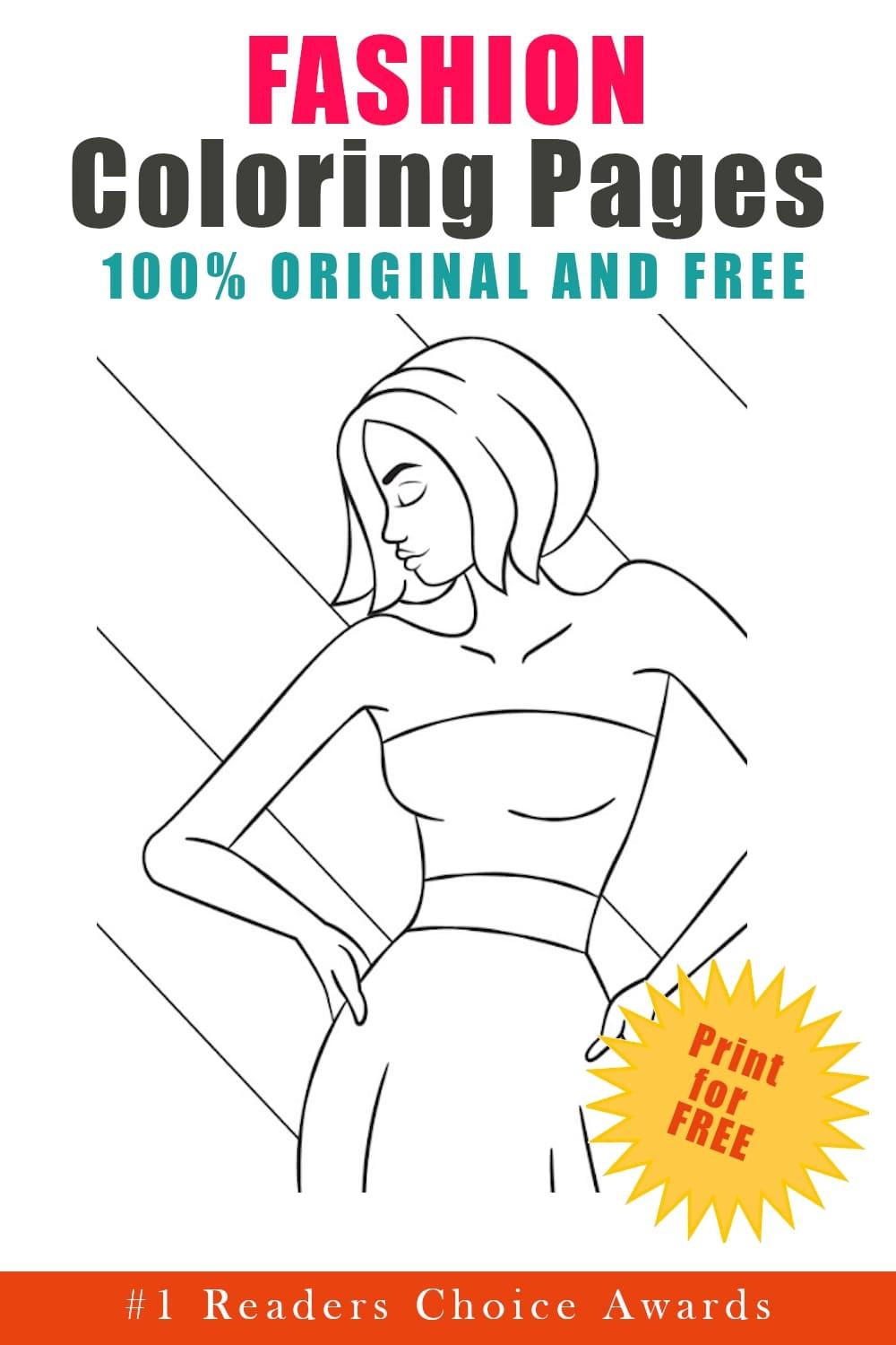 47+ Easy Free Fashion Coloring Pages Inspirational