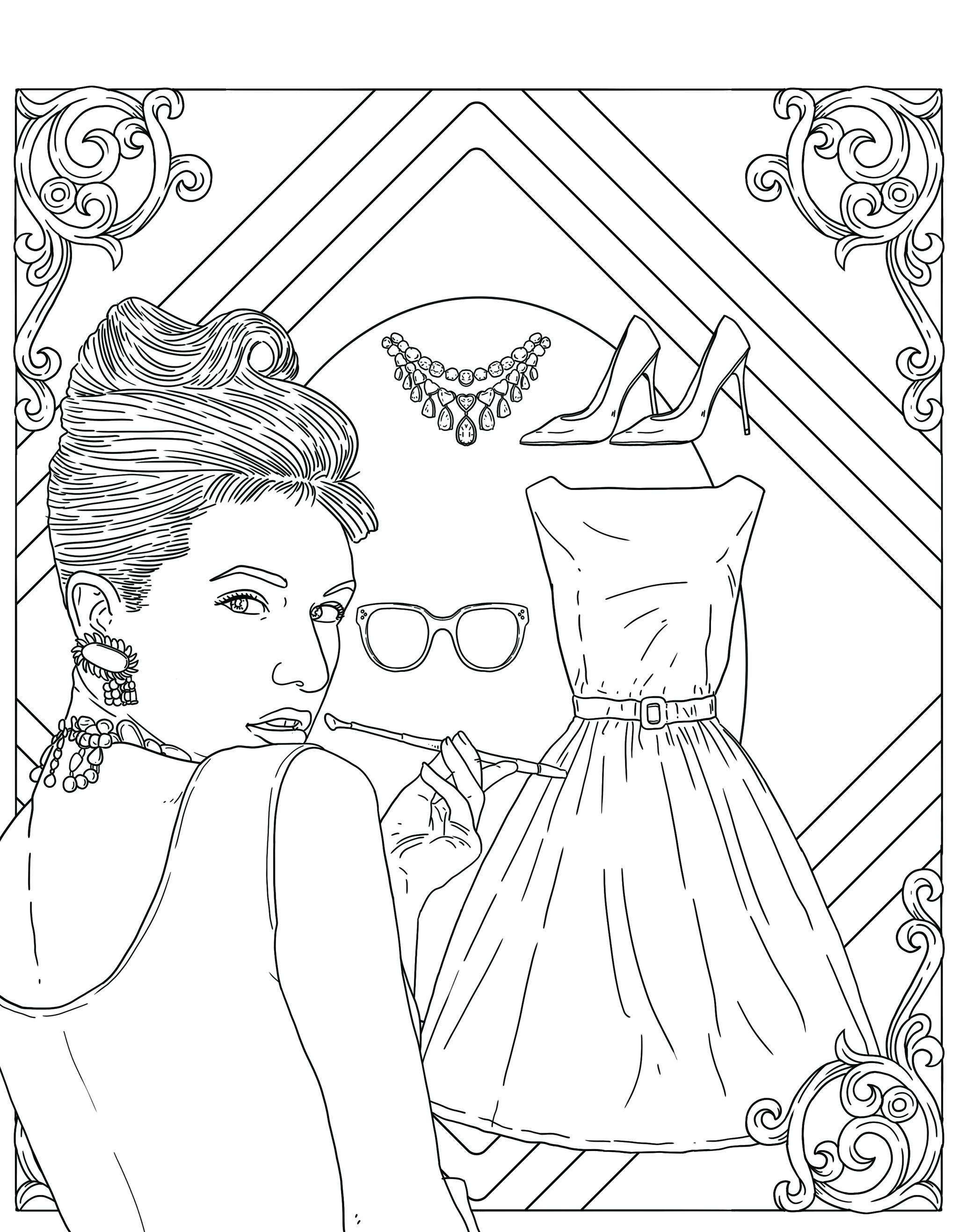 50+ Simple Free Fashion Coloring Pages Inspirational