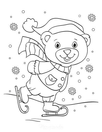 52+ Charming Winter Activity Coloring Pages Printable