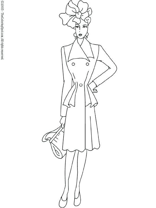 37+ Top Free Fashion Coloring Pages Detailed