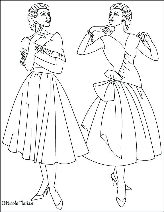 44+ Ultimate Free Fashion Coloring Pages Simple