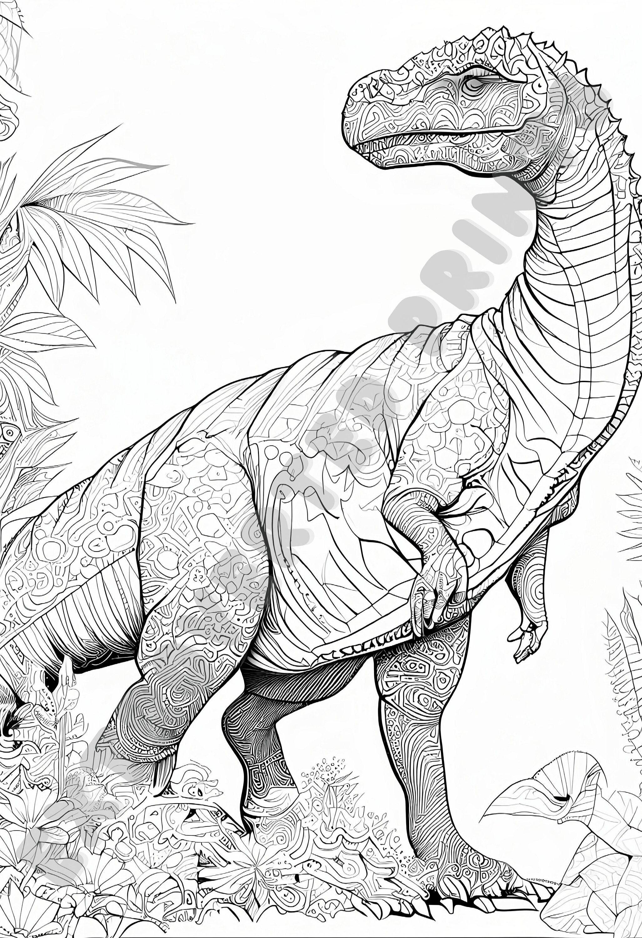 36+ Creative Dinosaur Coloring Pages to Print