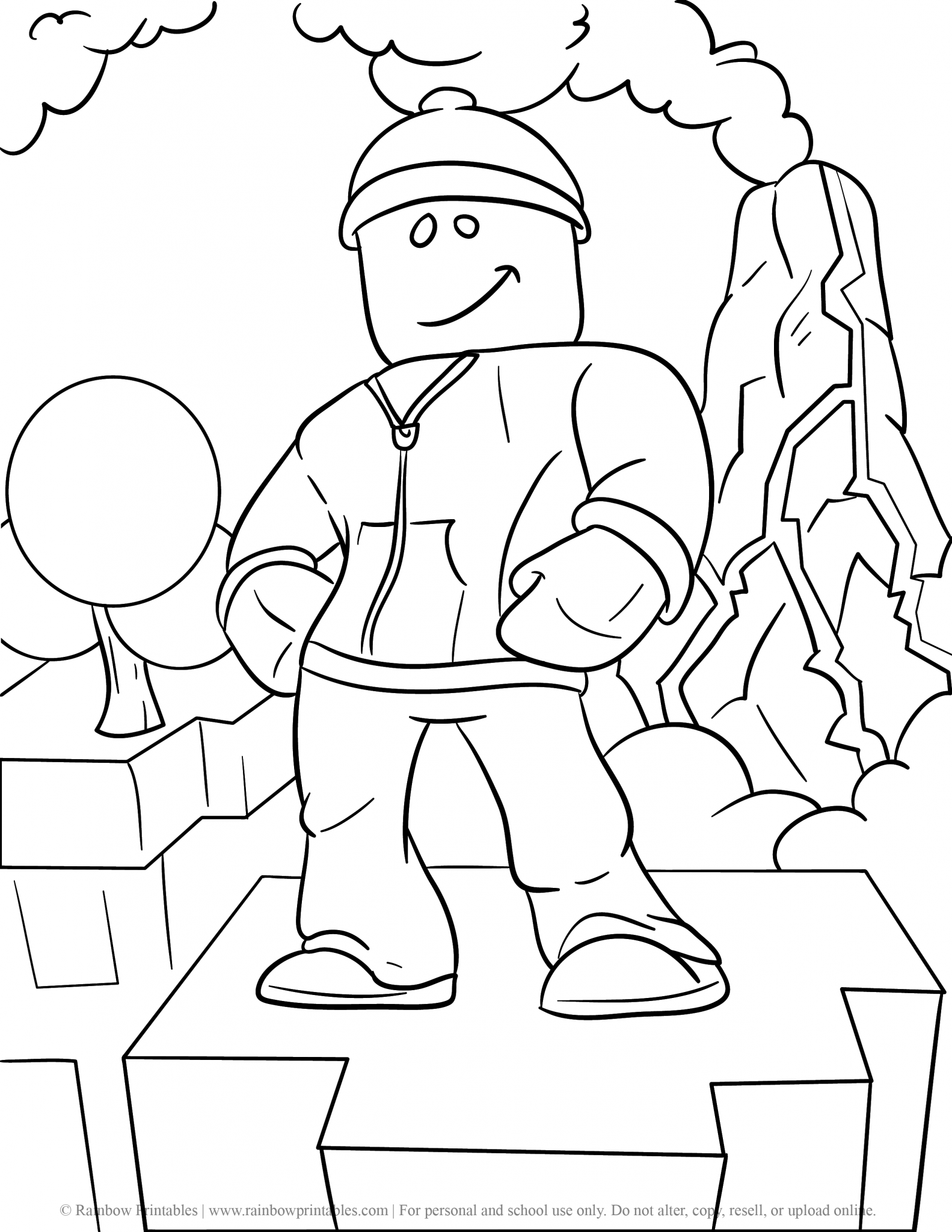 173+ Imaginative Roblox Coloring Pages Printable