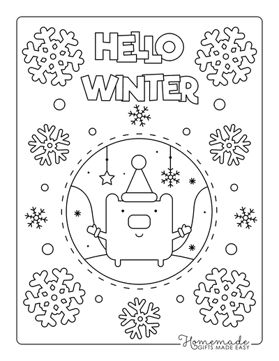 48+ Brightening Winter Activity Coloring Pages Printable