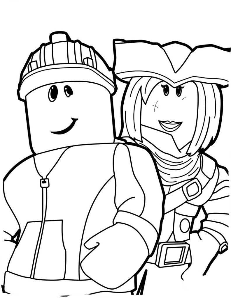 47+ Dazzling Roblox Coloring Pages Printable