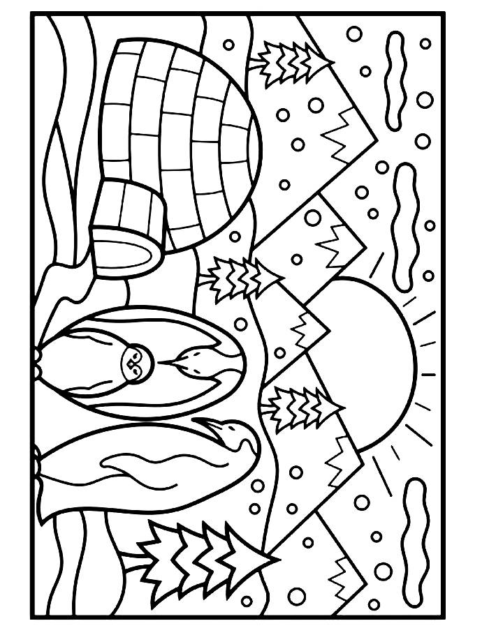 129+ Inspiring Winter Activity Coloring Pages Printable