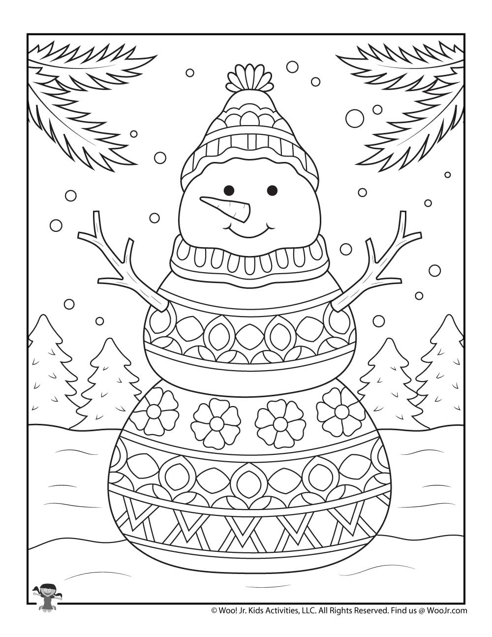 103+ Creative Winter Activity Coloring Pages Printable