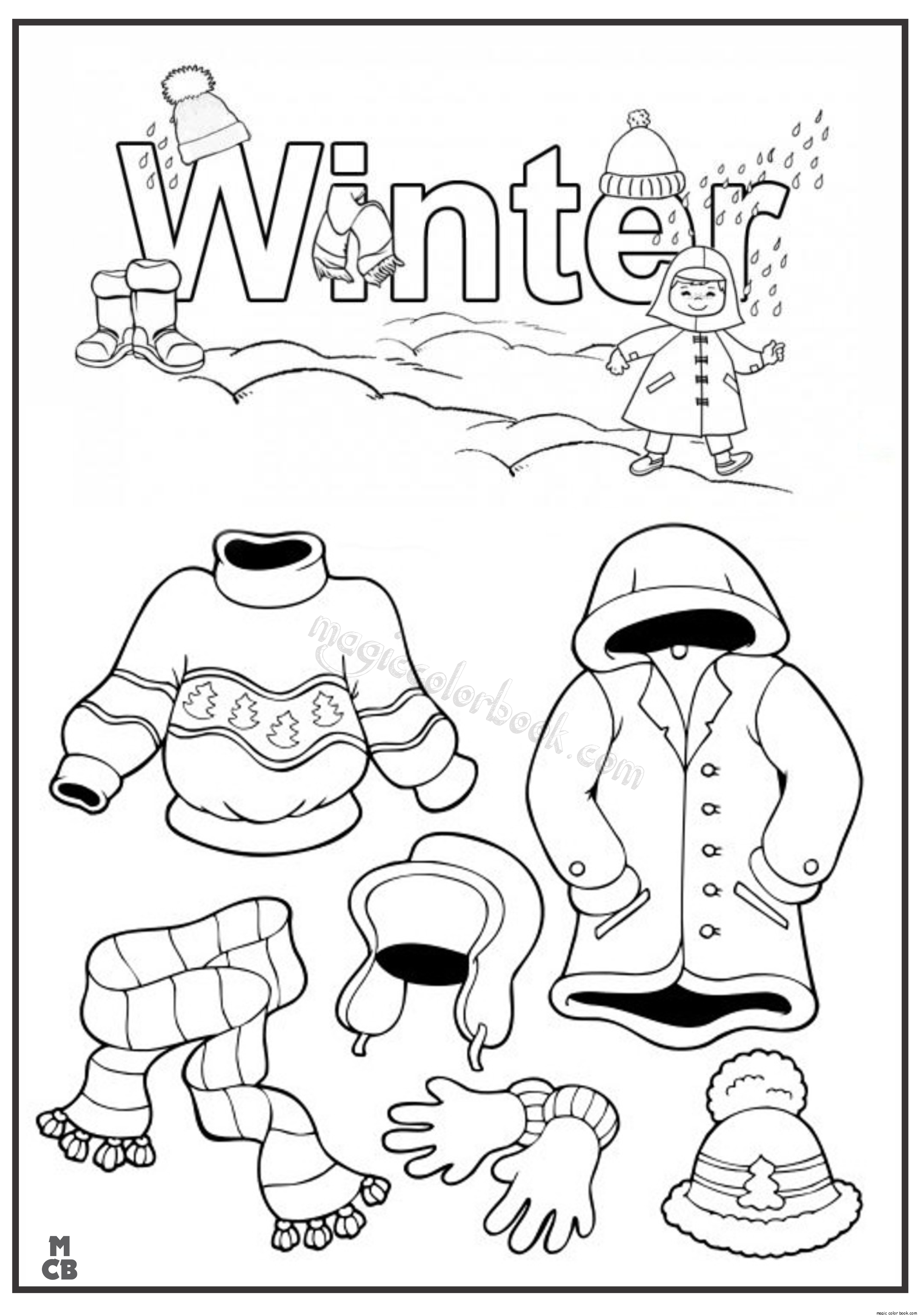 192+ Beautiful Winter Activity Coloring Pages Printable