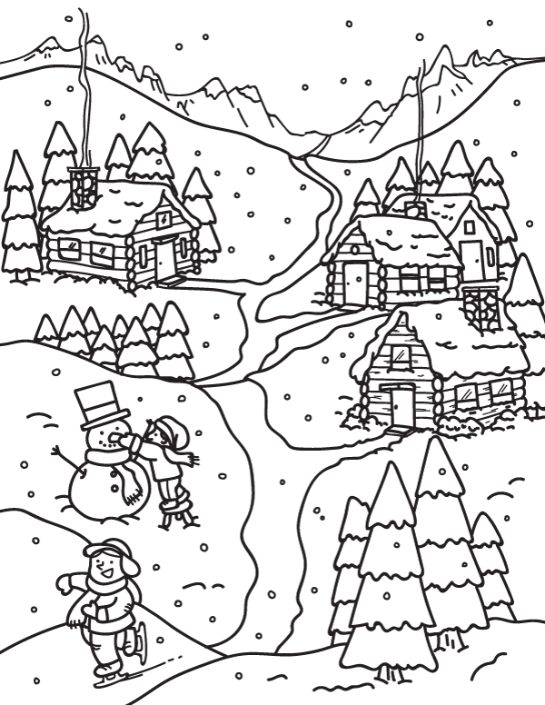 63+ Captivating Winter Activity Coloring Pages Printable