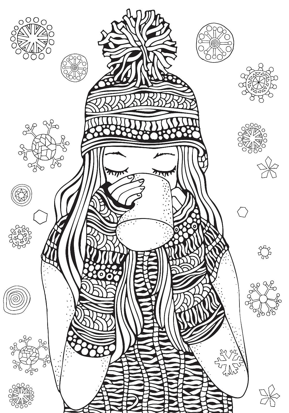 36+ Unique Winter Activity Coloring Pages Printable