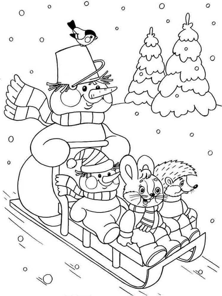 121+ Spectacular Winter Activity Coloring Pages Printable