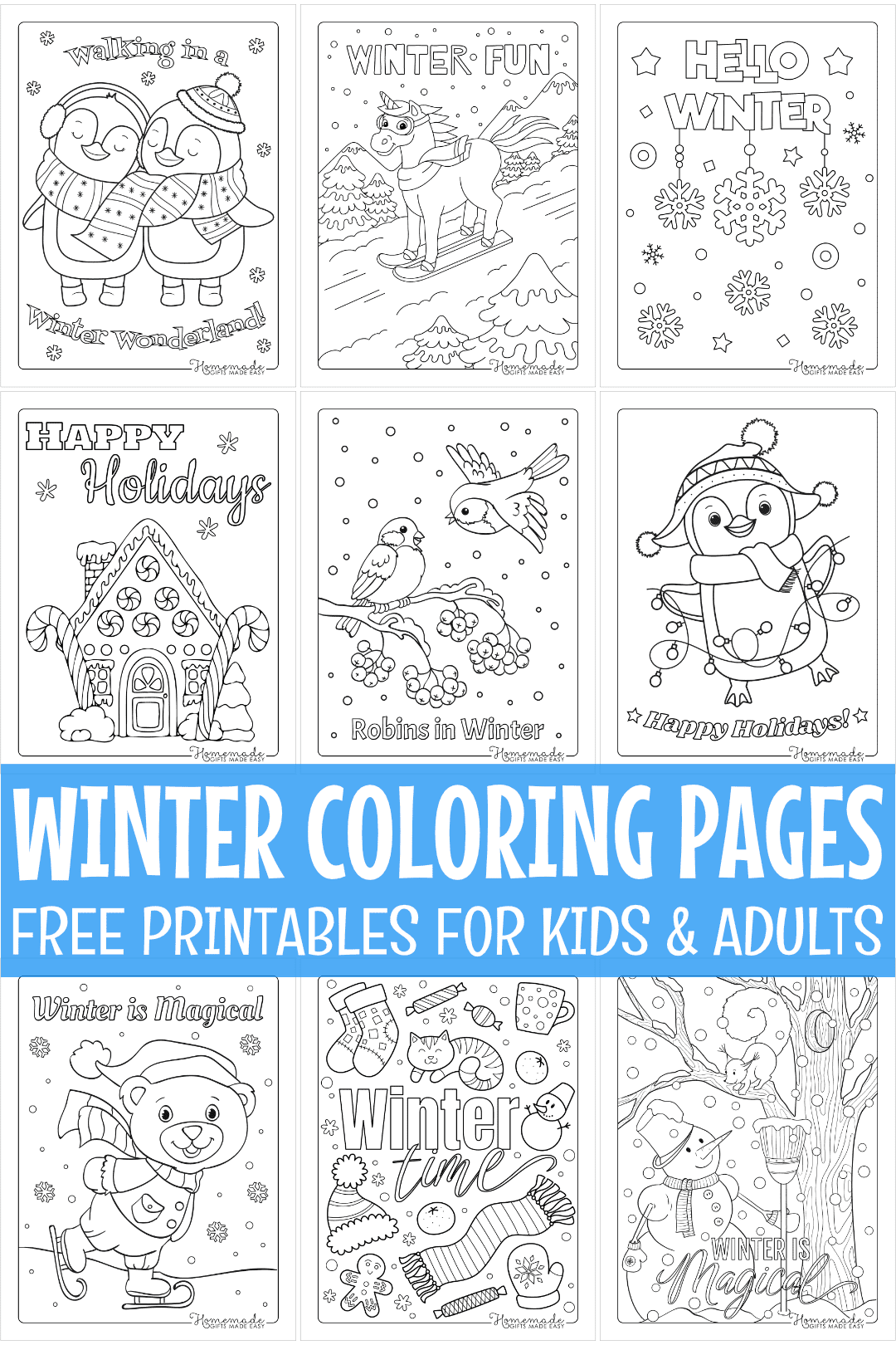 187+ Imaginative Winter Activity Coloring Pages Printable