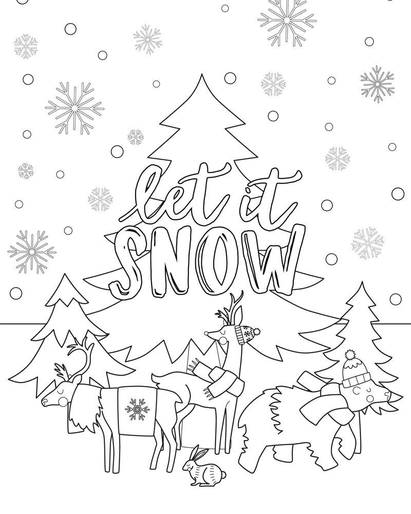 123+ Whimsical Winter Activity Coloring Pages Printable