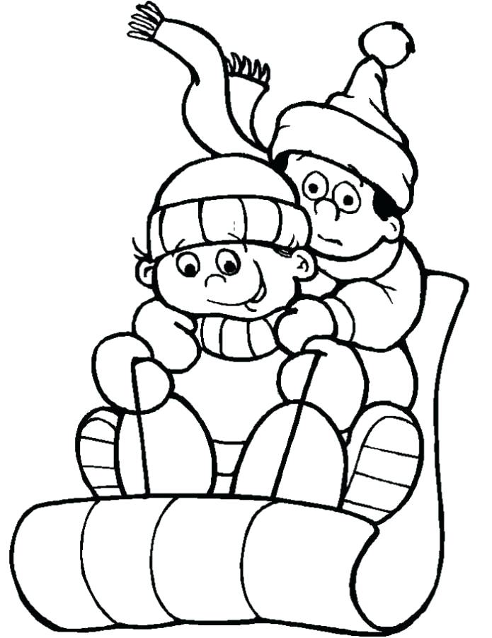 31+ Fantastic Winter Activity Coloring Pages Printable