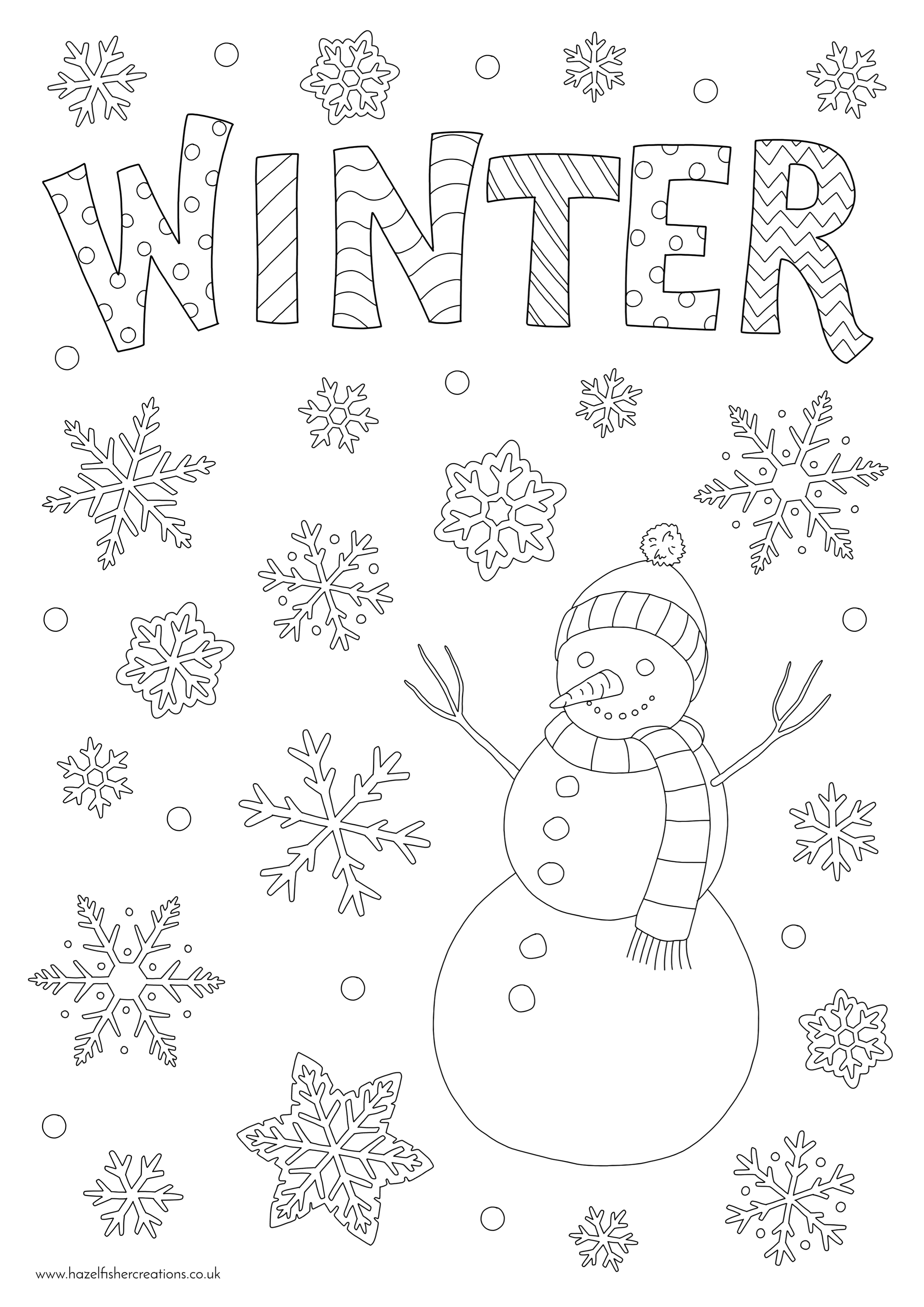 114+ Adorable Winter Activity Coloring Pages Printable