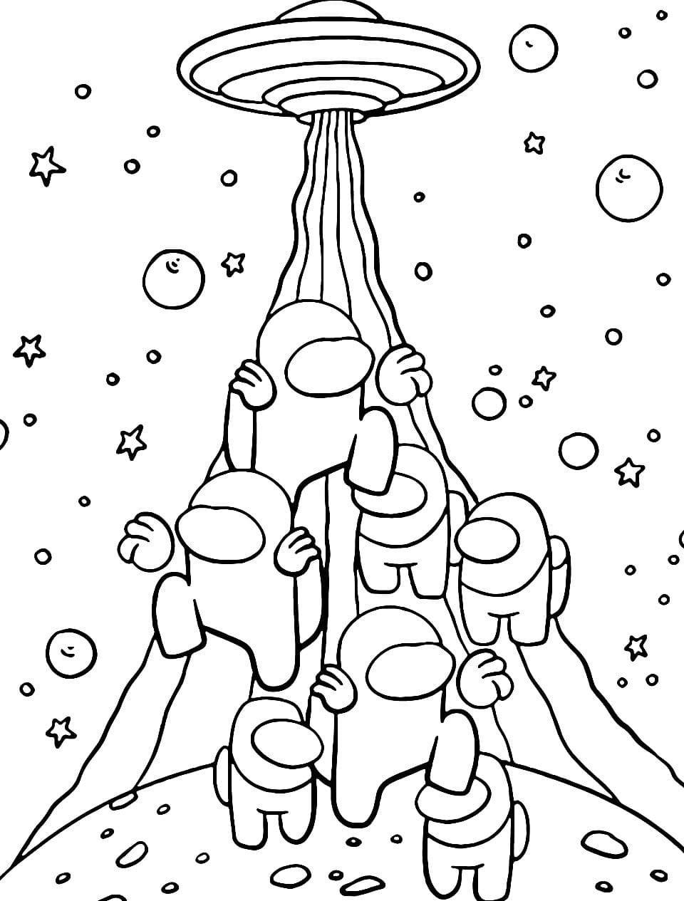36+ The Best FNF Among Us Coloring Pages with Simple Outline