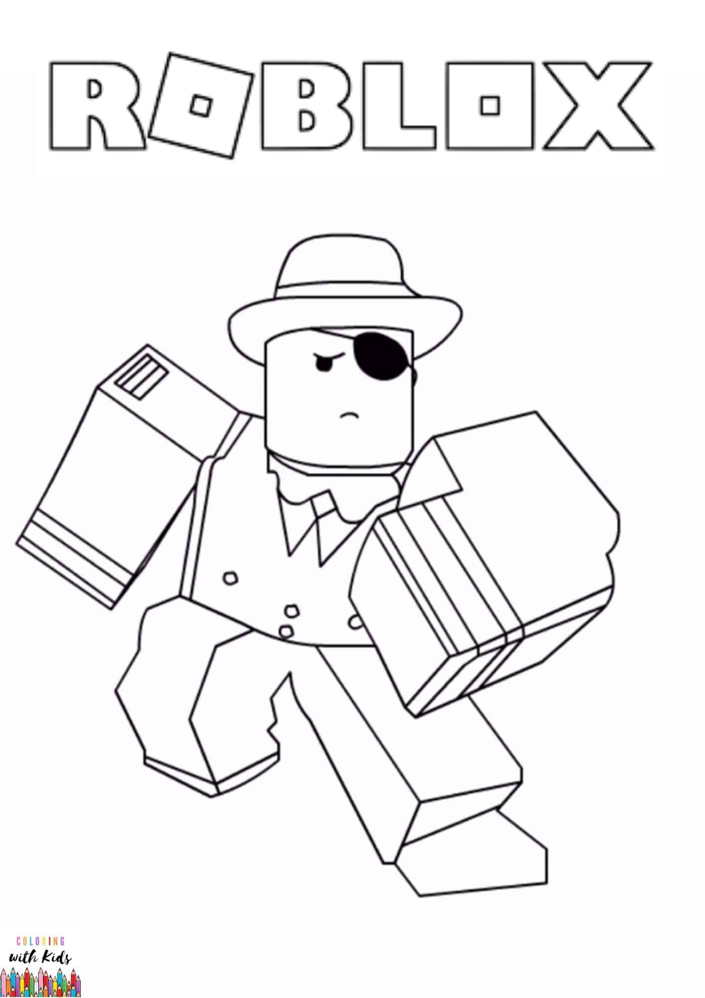 168+ Bright Roblox Coloring Pages Printable