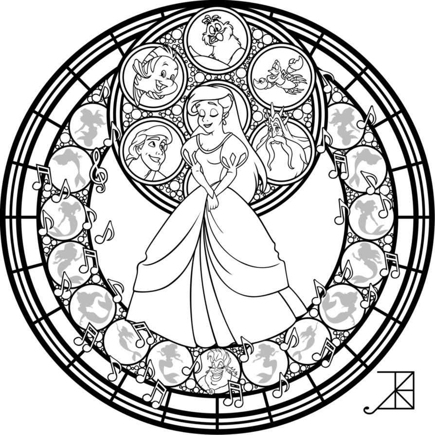 10 Stunning Stained Glass Disney Coloring Pages That Will Transport You to a Magical Realm