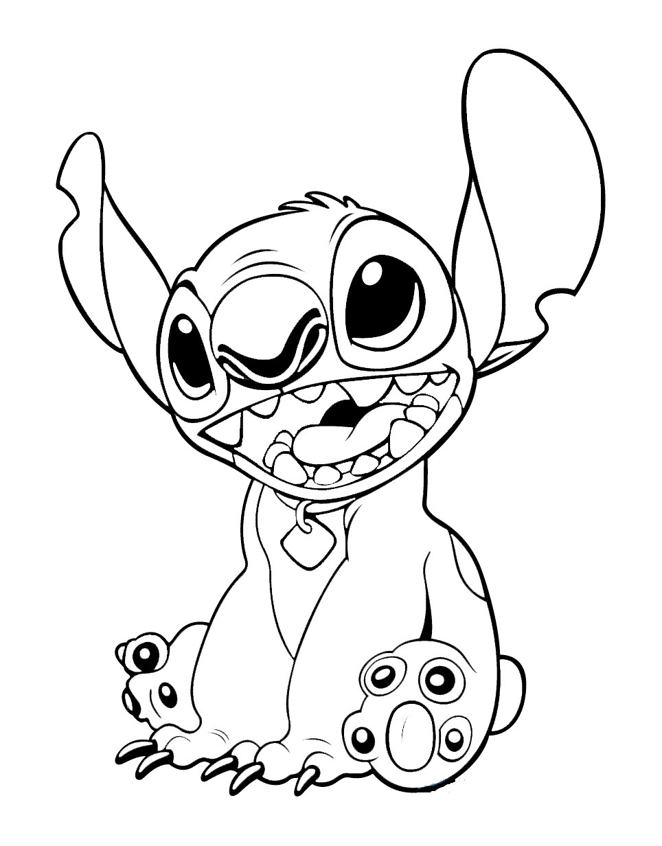 10 Adorable Disney Stitch Coloring Pages for Kids