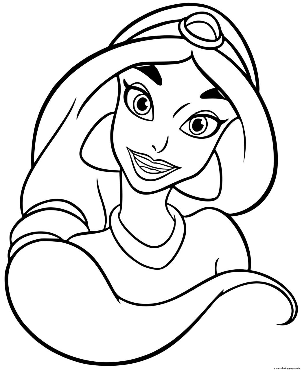 10 Beautiful Jasmine Disney Coloring Pages to Print