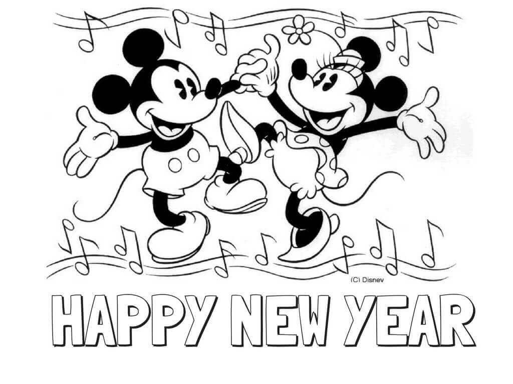 10 Festive Disney New Year Coloring Pages for Kids to Ring in the New Year with Magic