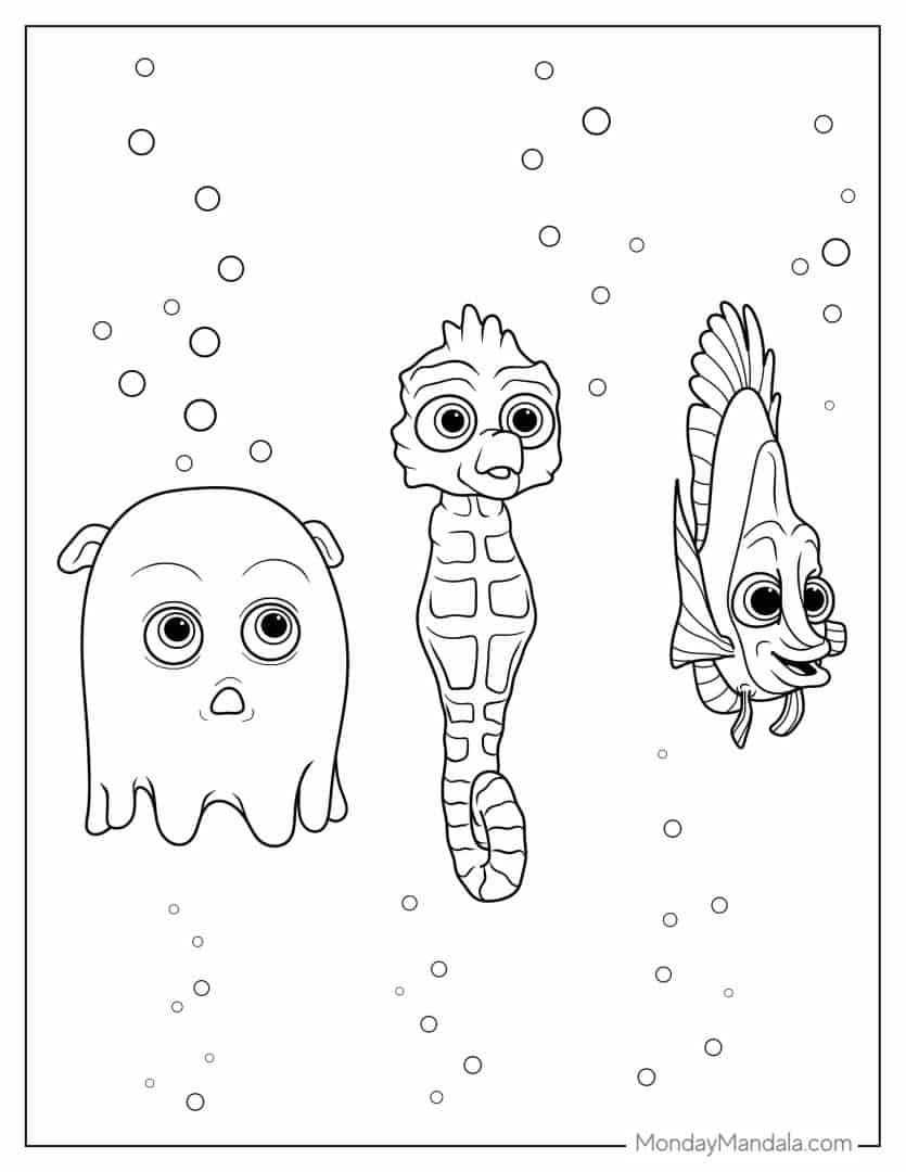 10 Fun Disney Coloring Pages Featuring Nemo: Dive into an Underwater Adventure