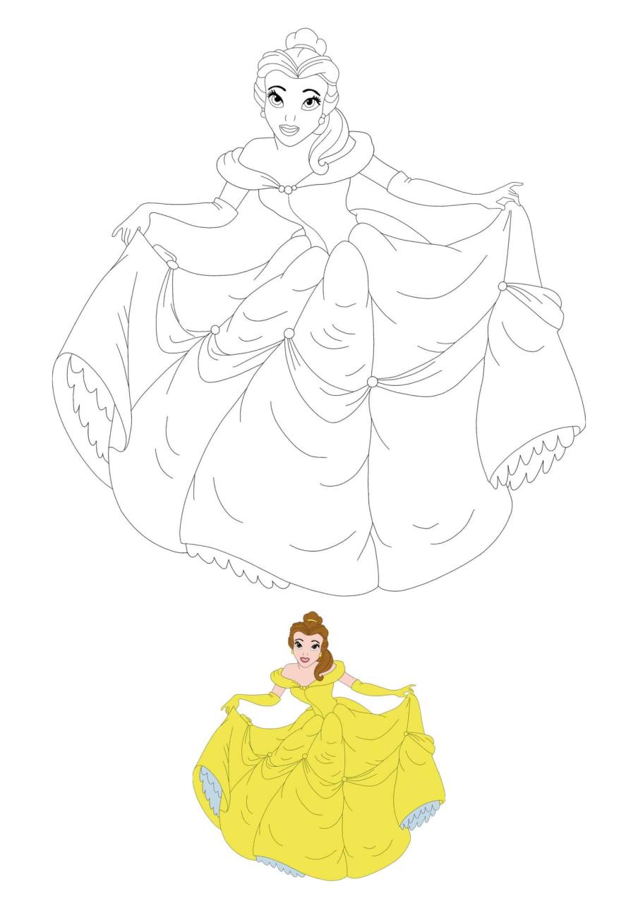 10 Enchanting Belle Disney Coloring Pages to Unleash Your Inner Artist