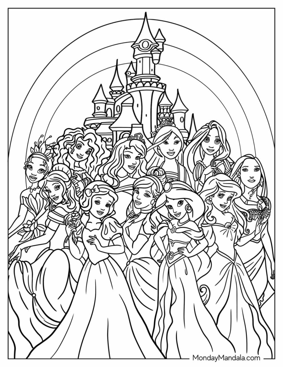 10 Disney Princess Printable Coloring Pages for Kids: Unleash Their Imagination and Creativity