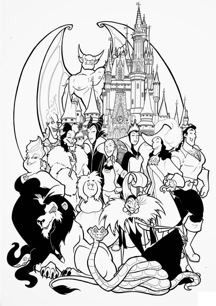 10 Free Printable Disney Villains Coloring Pages: Unleash Your Inner Evil