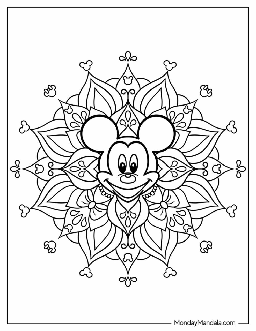 10 Disney Coloring Pages For Adults Easy: Unwind with Magical Masterpieces