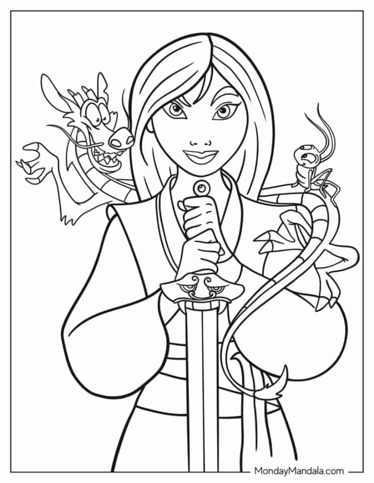 10 Vibrant Disney Mulan Coloring Pages for Kids to Unleash Their Creativity