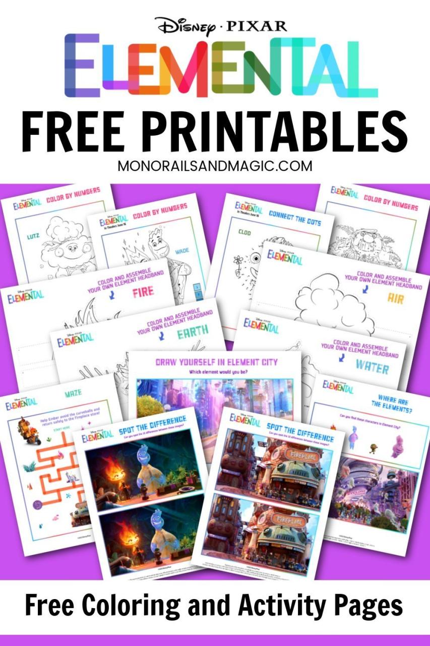 10 Magical Elemental Disney Coloring Pages to Print for Enchanting Adventures