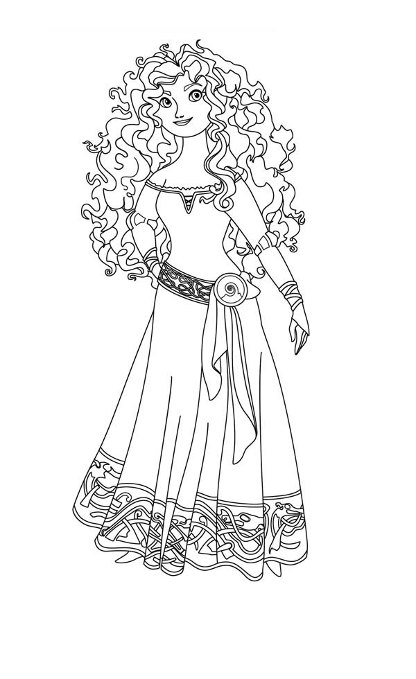 10 Brave Disney Coloring Pages Featuring Merida