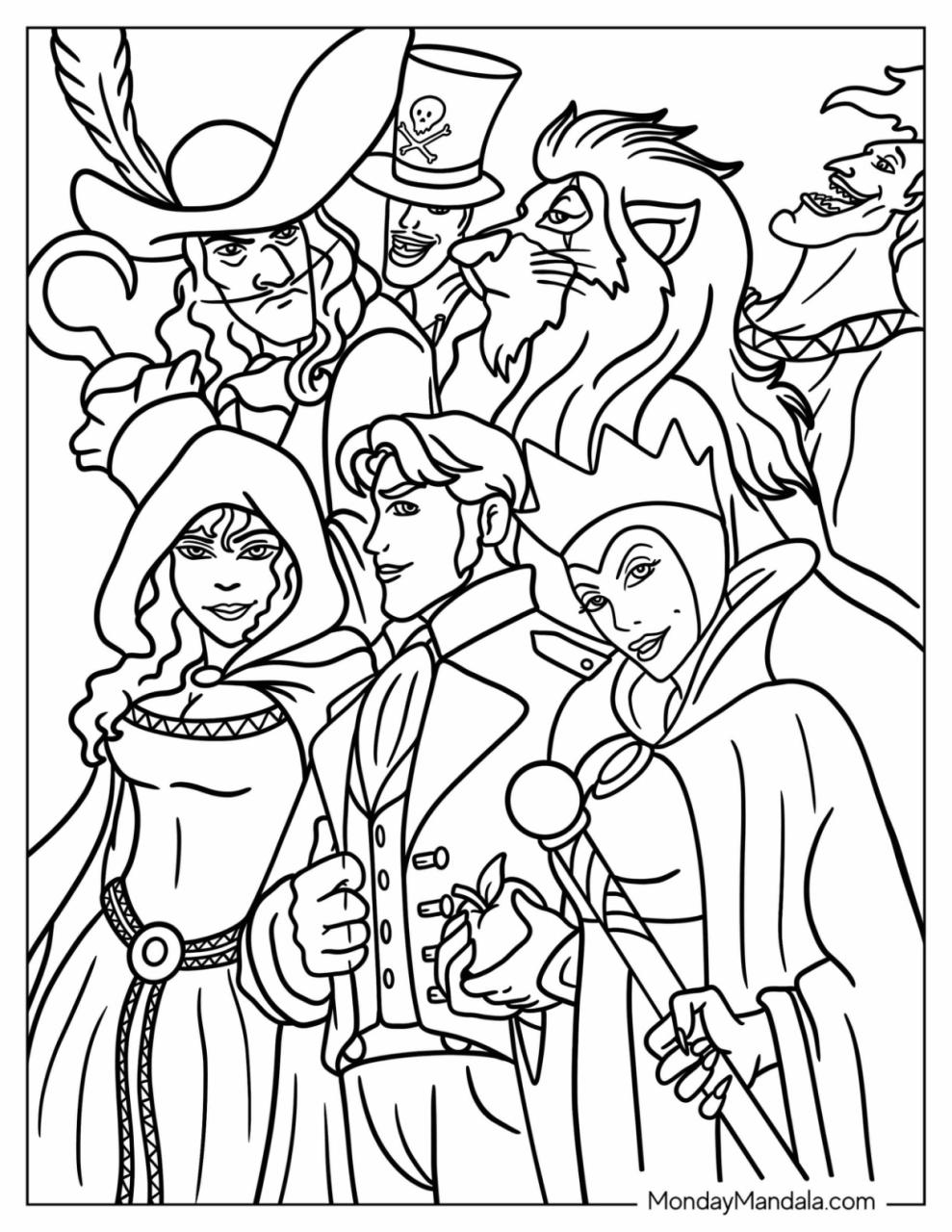 10 Wickedly Fun Disney Villain Coloring Pages to Unleash Your Inner Evil