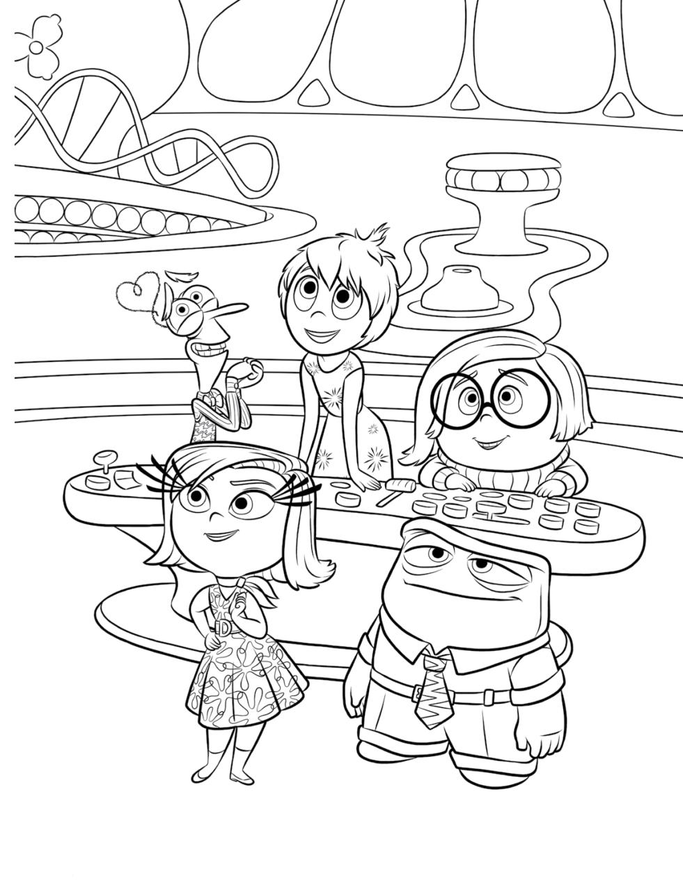 10 Heartwarming Disney Coloring Pages from Inside Out