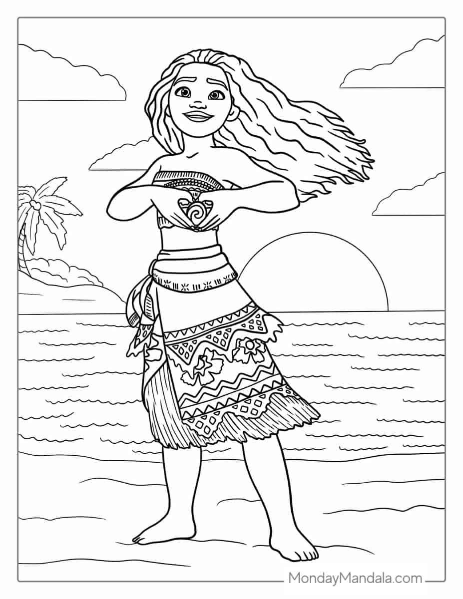 10 Stunning Moana Disney Coloring Pages for Kids