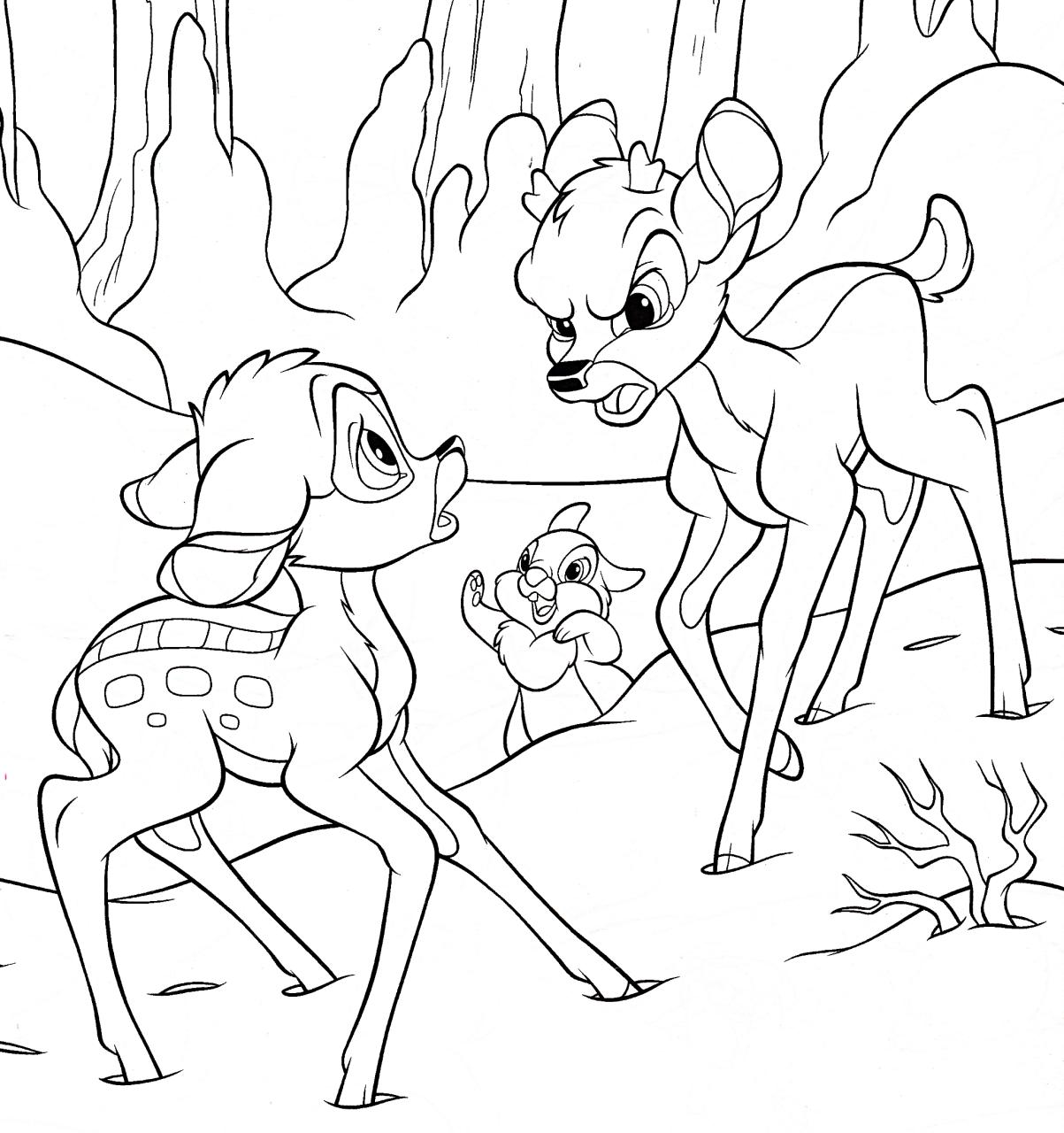 10 Classic Disney Bambi Coloring Pages to Print for Hours of Fun and Creativity