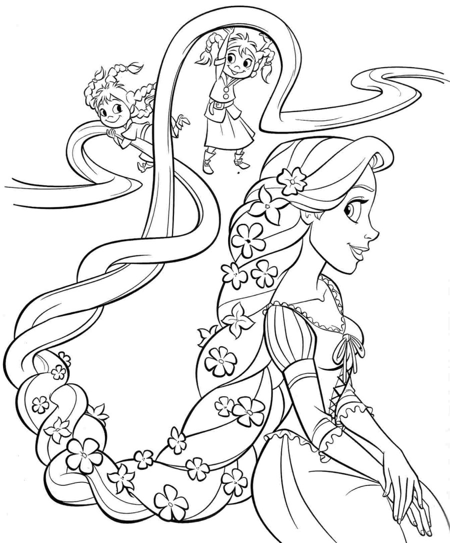 10 Enchanting Disney Coloring Pages of Rapunzel: A Magical Journey for Kids