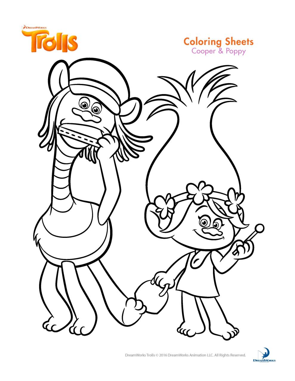 10 Vibrant Disney Trolls Coloring Pages for Limitless Creative Expression