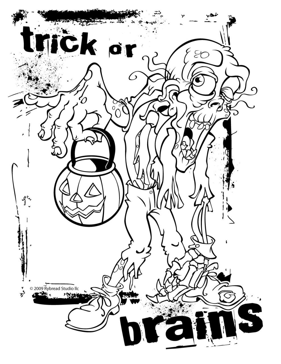 10 Spooky Zombie Disney Coloring Pages for Halloween Fun