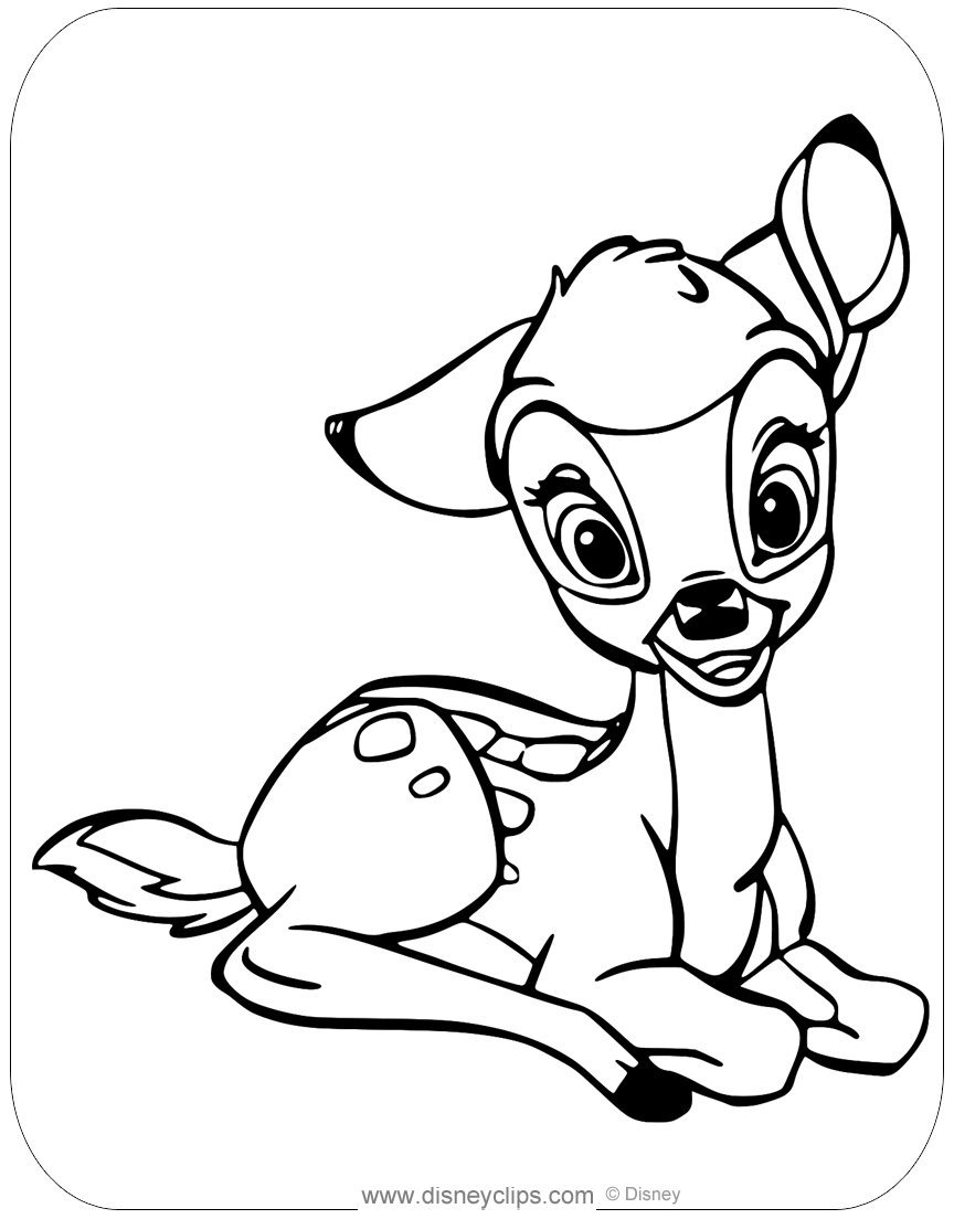 10 Enchanting Disney Coloring Pages of Bambi: A Journey into the Forest's Heart