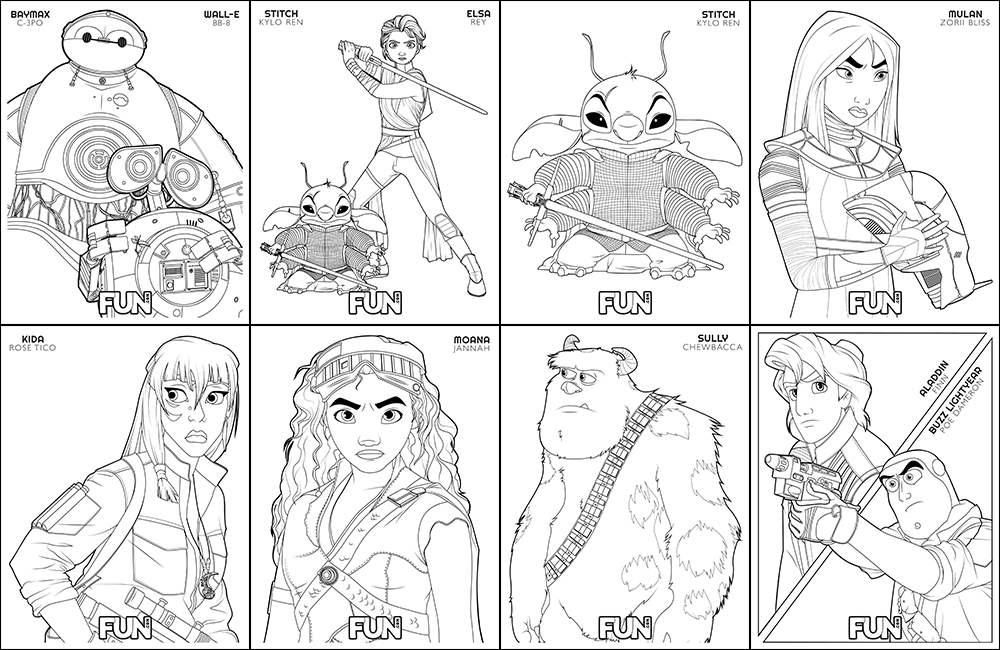 10 Fun Disney Star Wars Coloring Pages to Download for Hours of Galactic Adventure