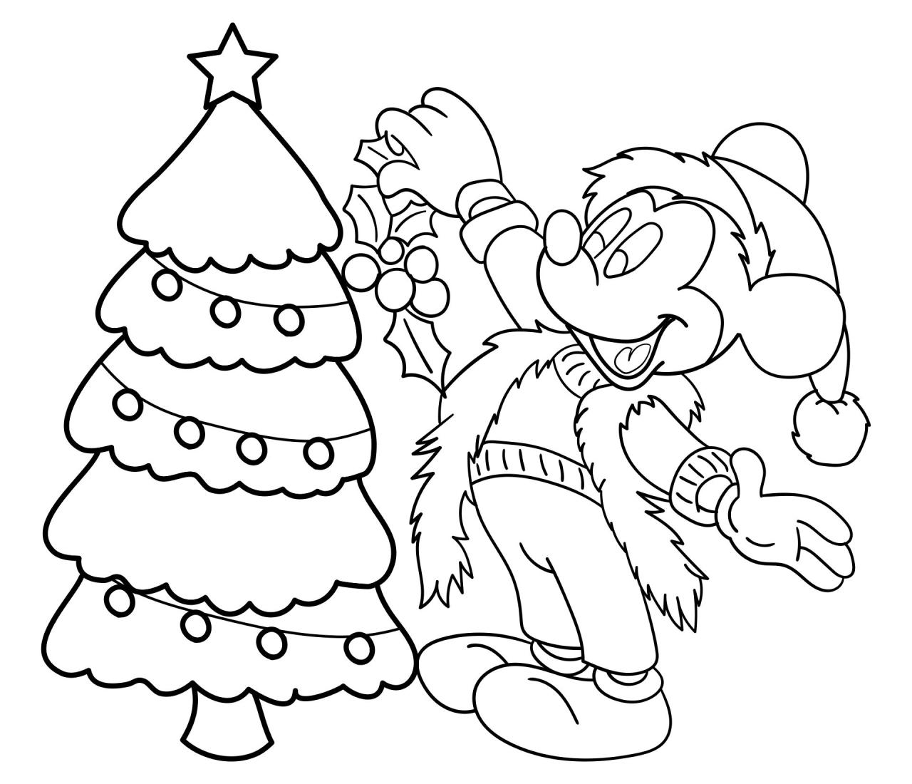 10 Christmas Disney Coloring Pages Printable for Festive Fun