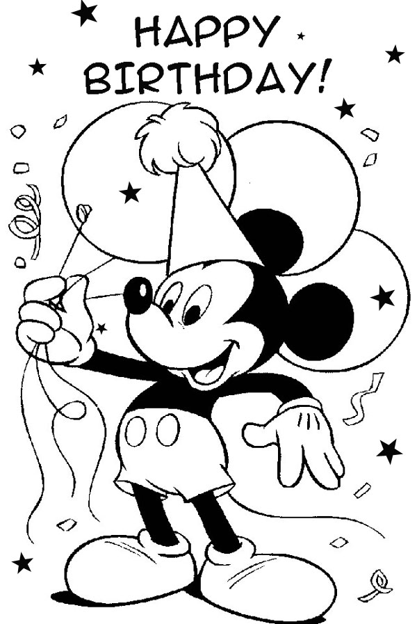 10 Disney Coloring Pages Birthday: Printable Fun for Kids