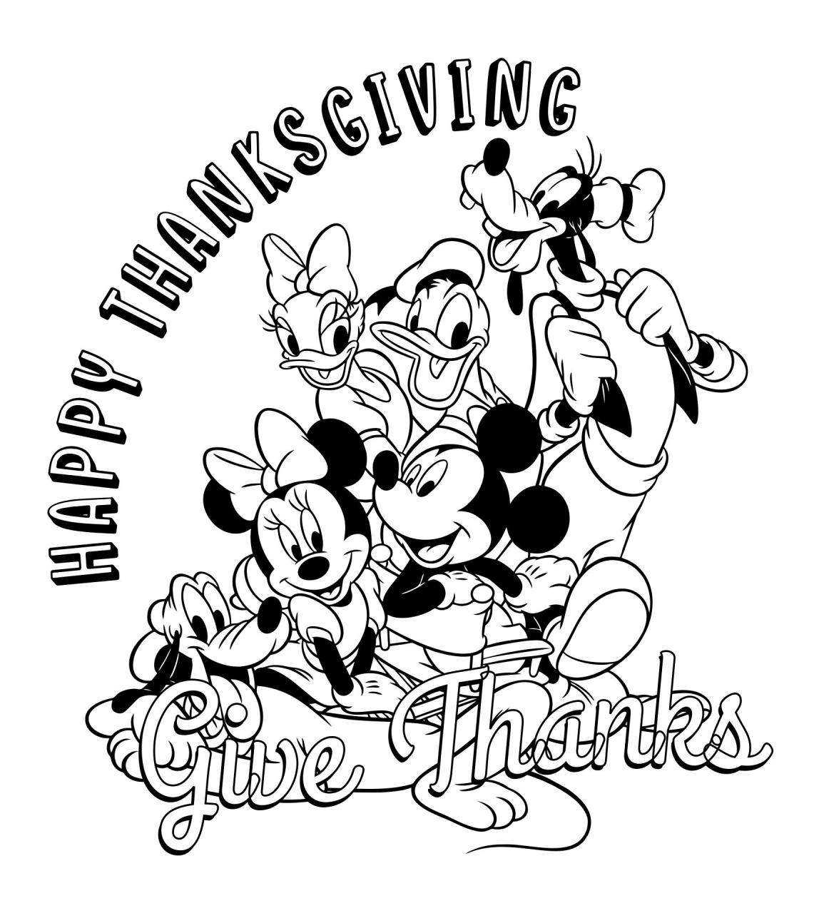 10 Festive Disney Thanksgiving Coloring Pages to Enjoy