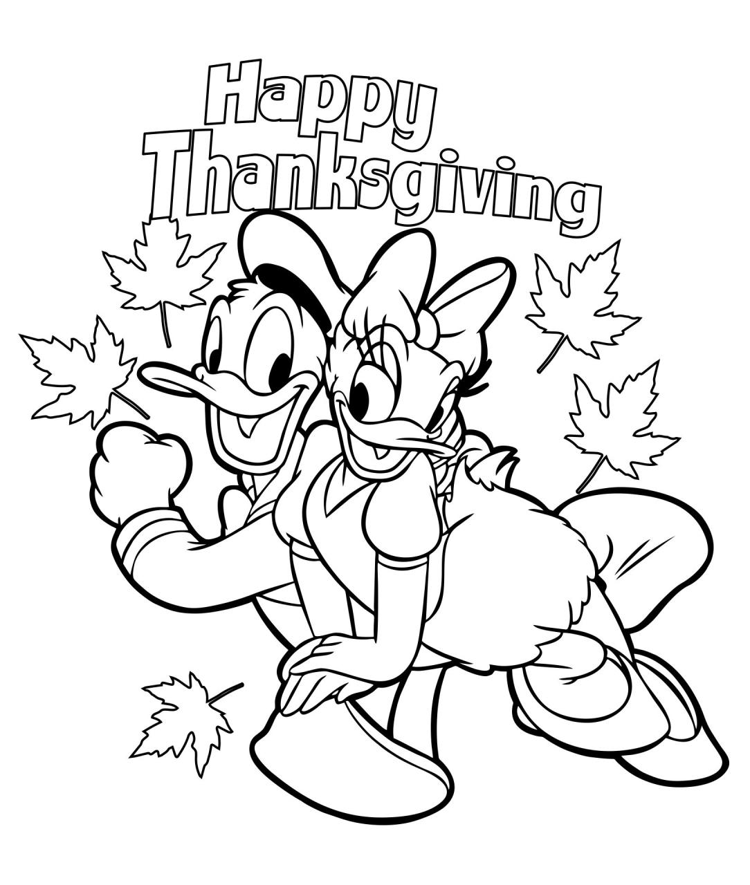 10 Delightful Disney Coloring Pages for Thanksgiving