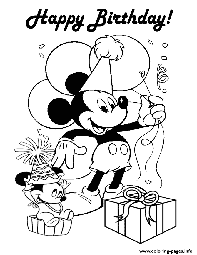 10 Happy Birthday Disney Coloring Pages for a Magical Celebration