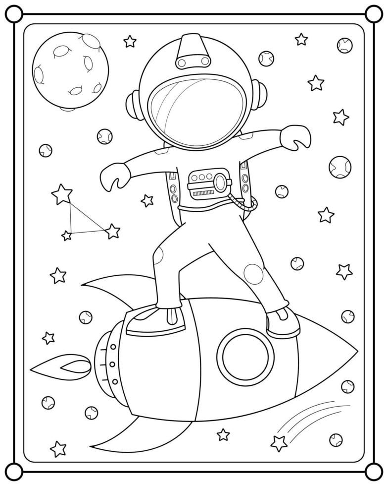 10 Astronaut Travel Coloring Pages Printable for Kids 11