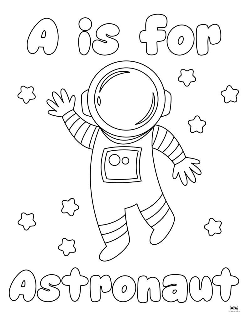 10 Astronaut Travel Coloring Pages Printable for Kids 15