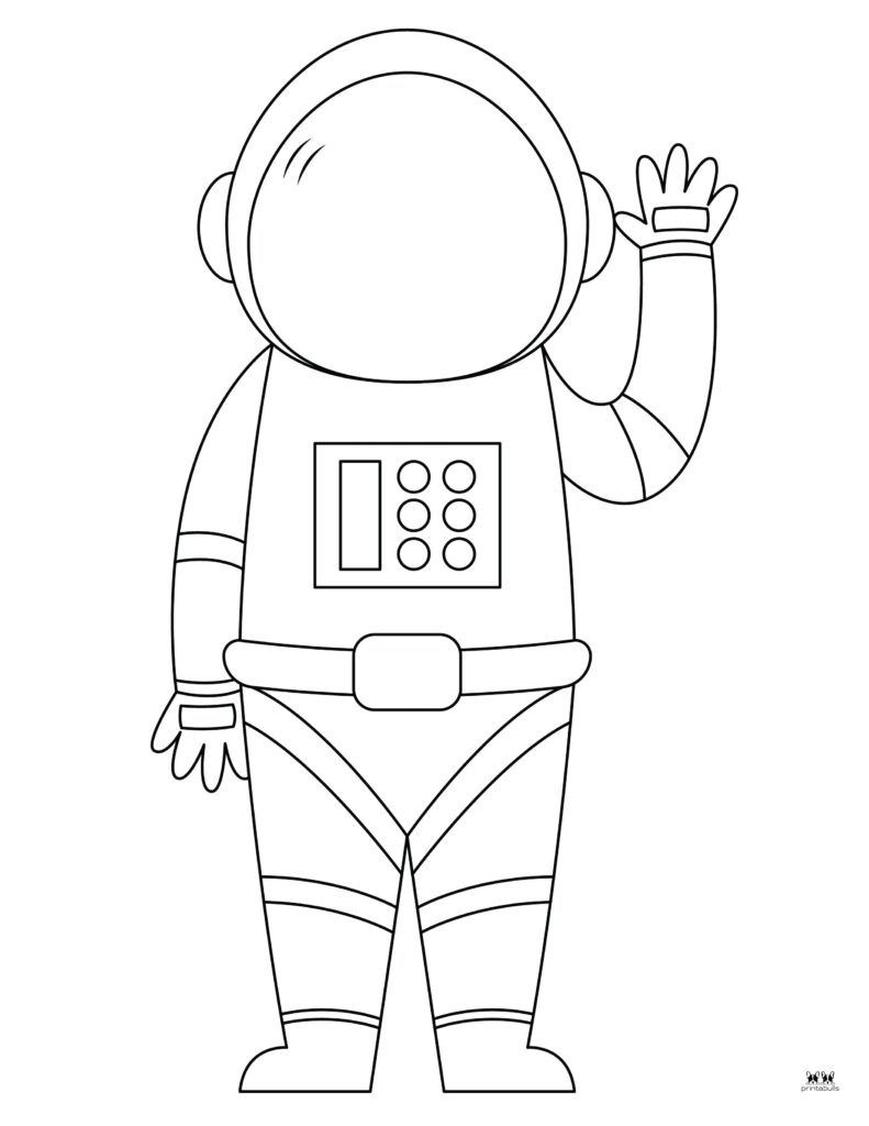 10 Astronaut Travel Coloring Pages Printable for Kids 16